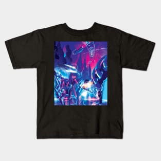 Vaporwave city - A Cyberpunk Neon Wonderland Kids T-Shirt